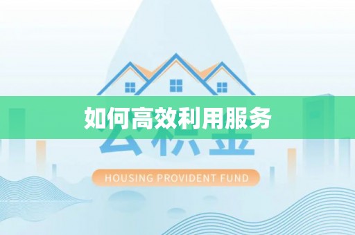 谢家集如何高效利用服务